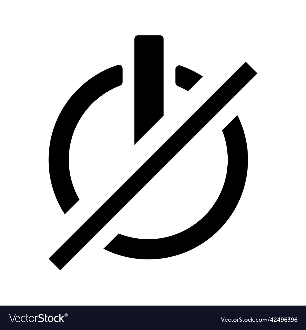 Simple power off button Royalty Free Vector Image