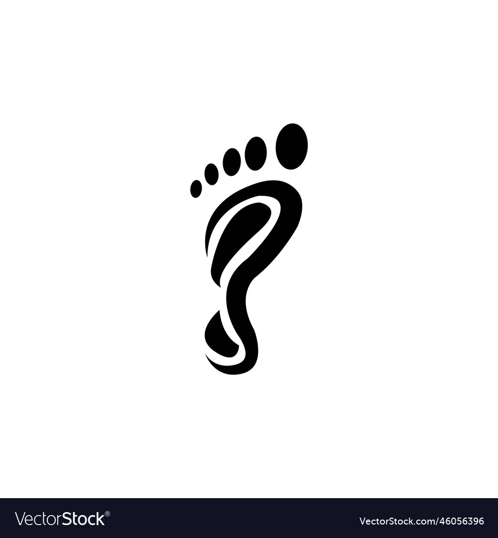 Soles of the feet icon logo Royalty Free Vector Image