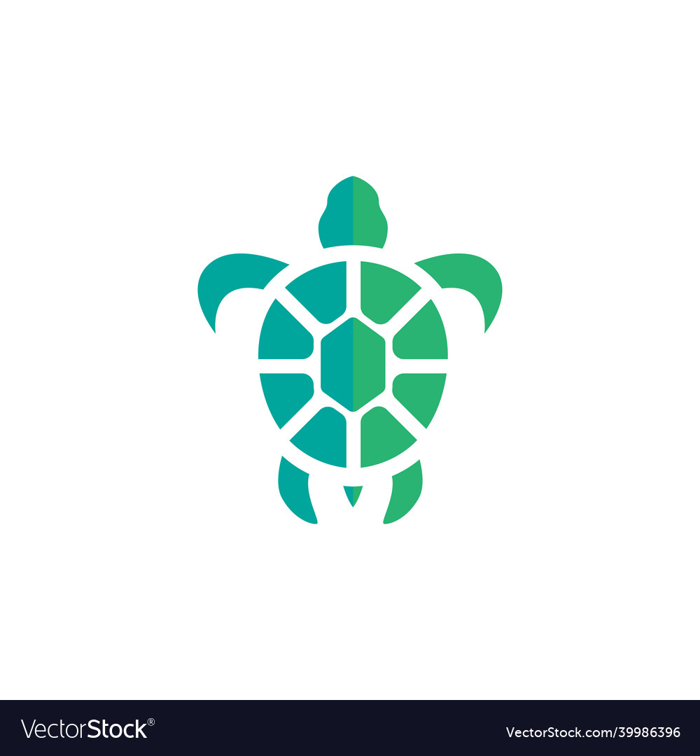 Turtle animal cartoon icon Royalty Free Vector Image