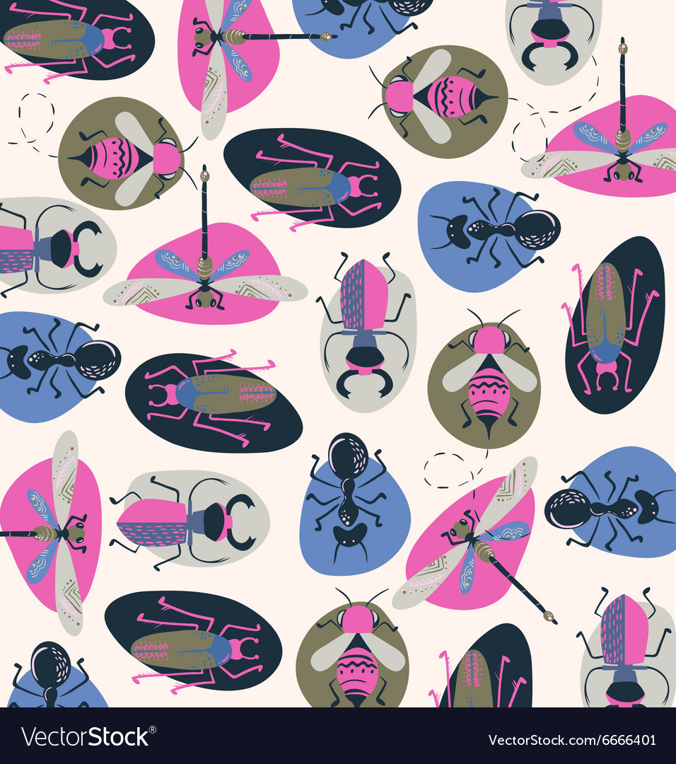 Colorful Bug Pattern Set