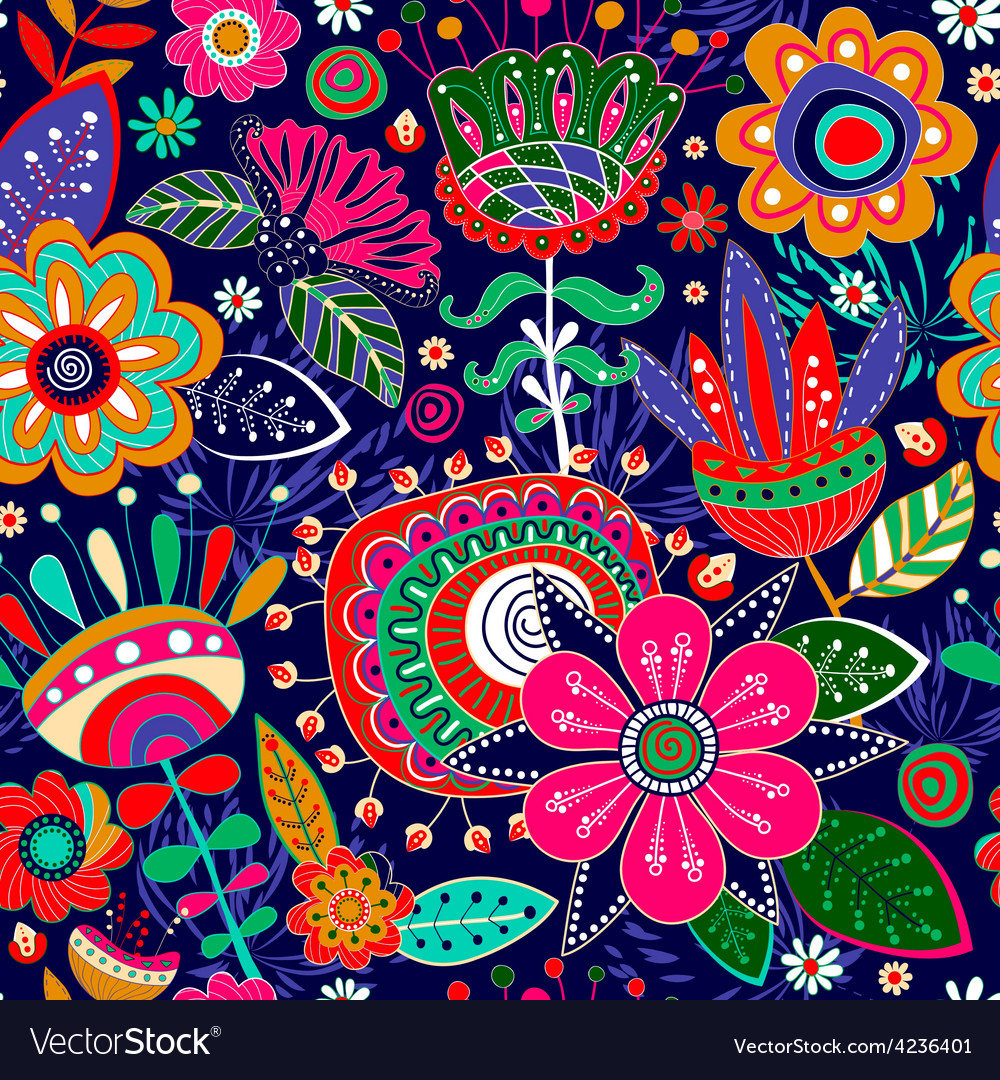 Colorful Floral Seamless Pattern