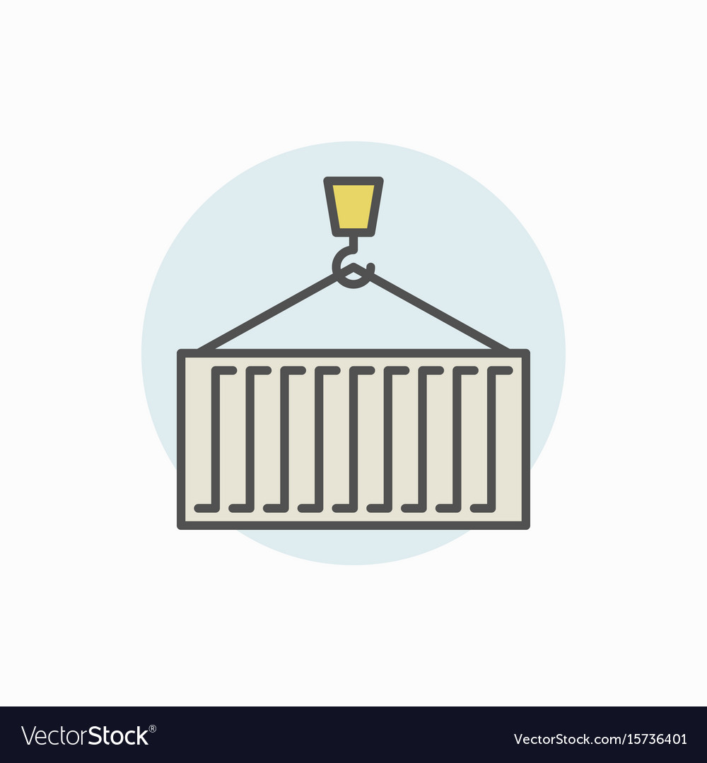 Kran mit Container Icon