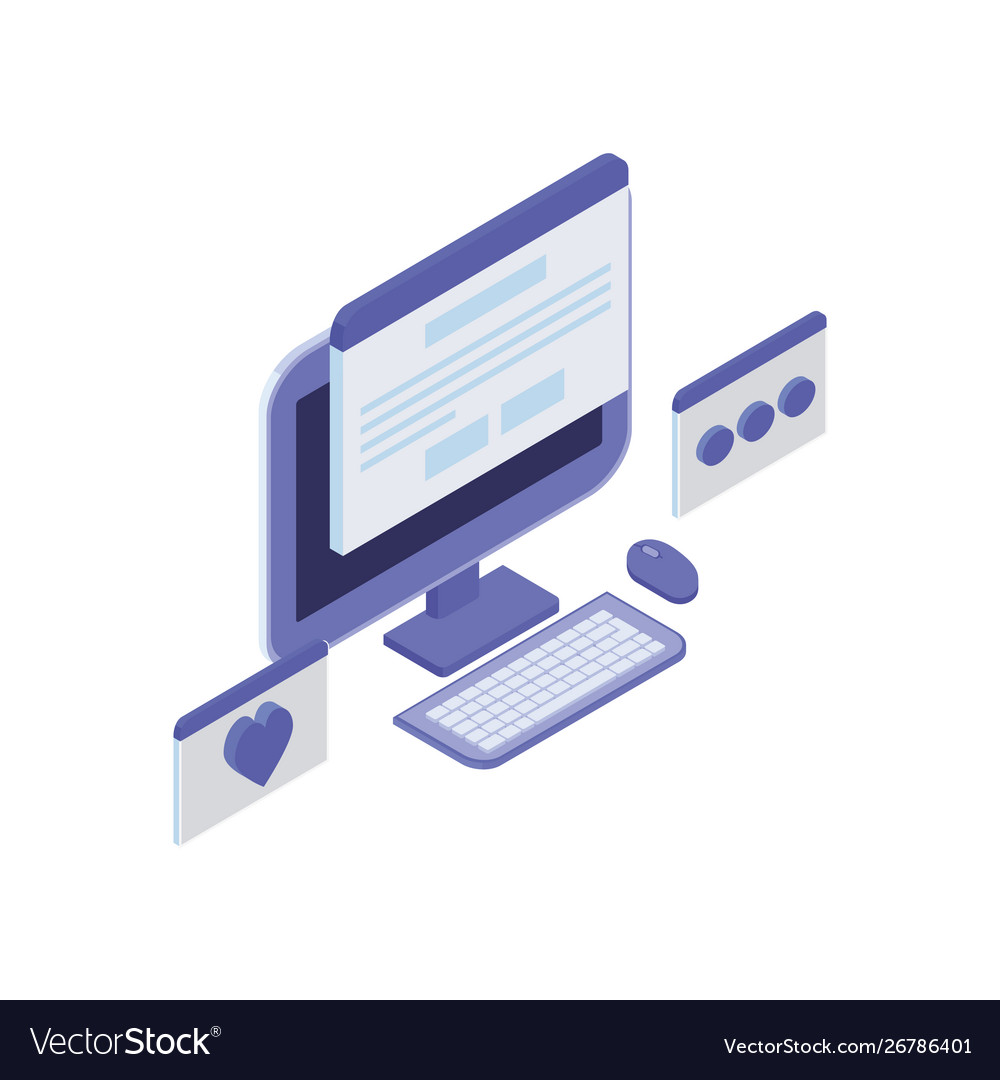 Desktop computer screen with email notifications