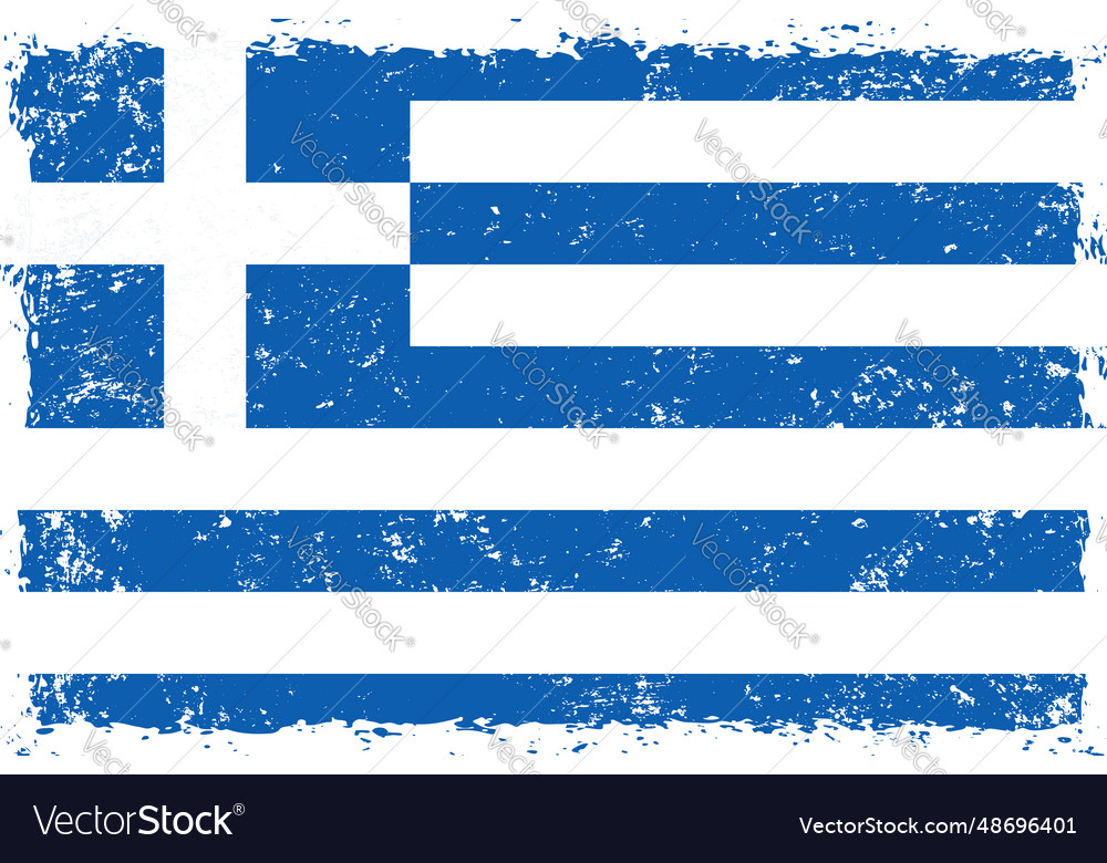 Greece flag grunge distressed style