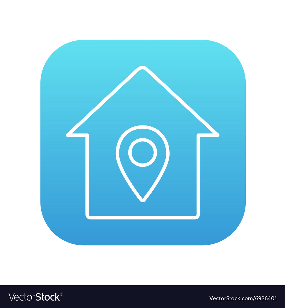 House with pointer line icon