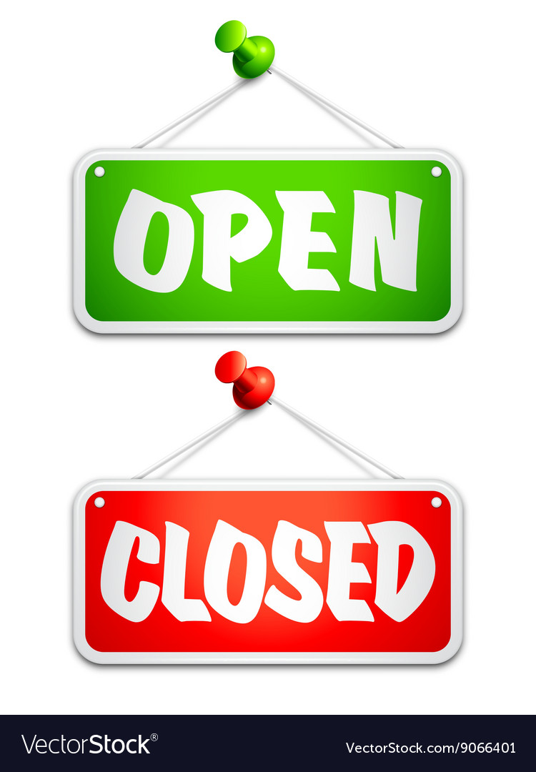 open-and-closed-door-signs-royalty-free-vector-image