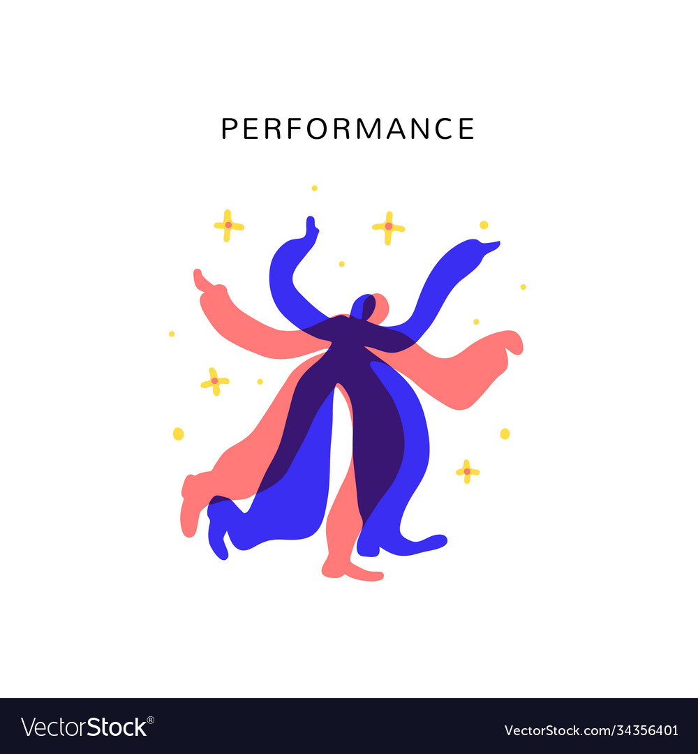 Performance abstract vector image Performance abstract