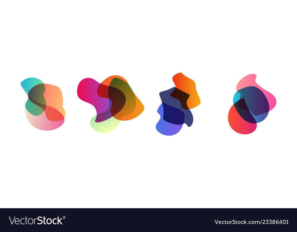 Set of colorful elements design vector image Set of colorful elements design