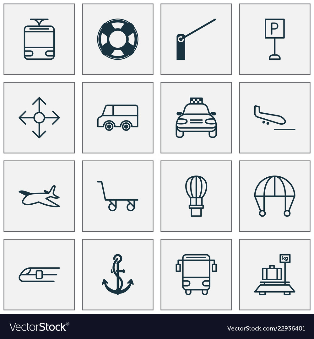 Shipping icons set with school bus navigation