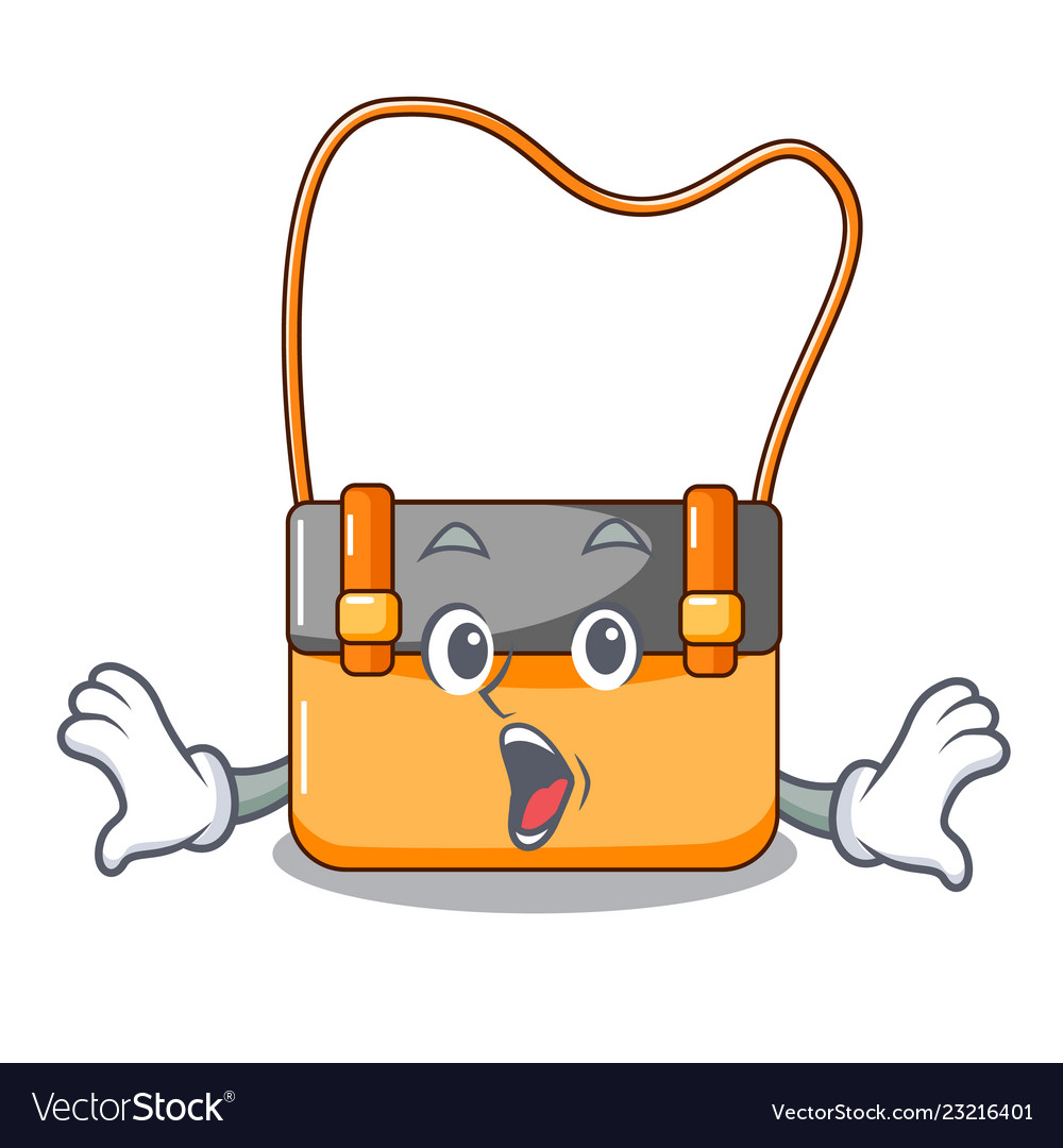 Surprised menesseger bag color on a cartoon