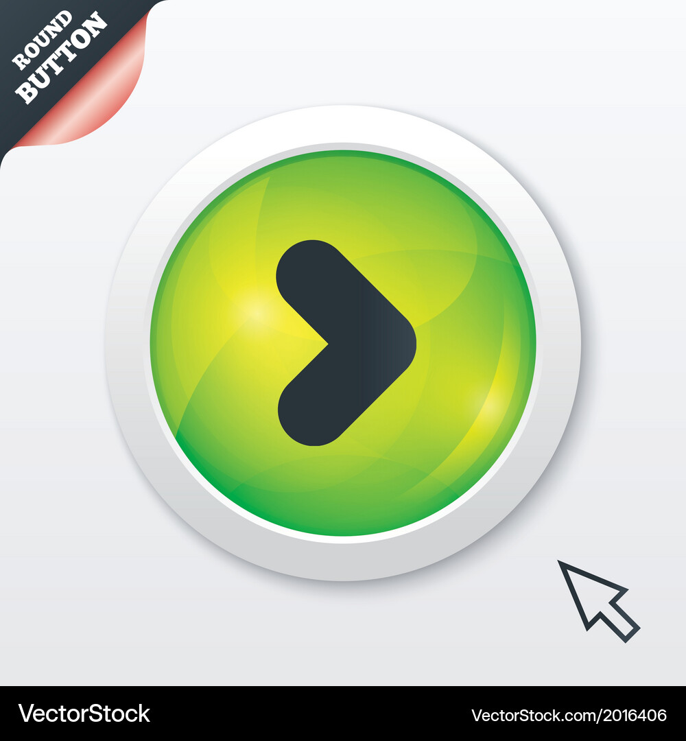 Arrow sign icon next button navigation symbol Vector Image