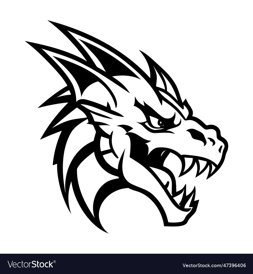 Black Dragon Head Icon
