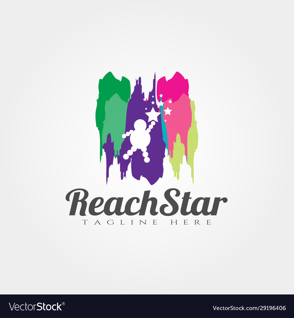 Children reach star logo designdream kids