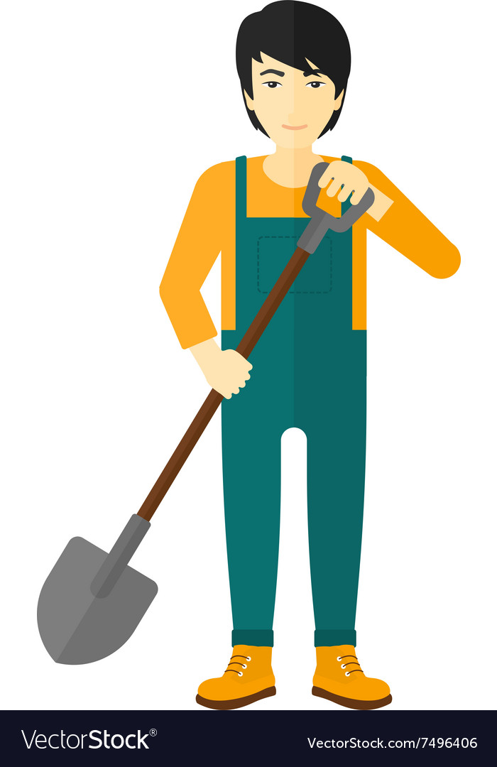 Farmer with spade