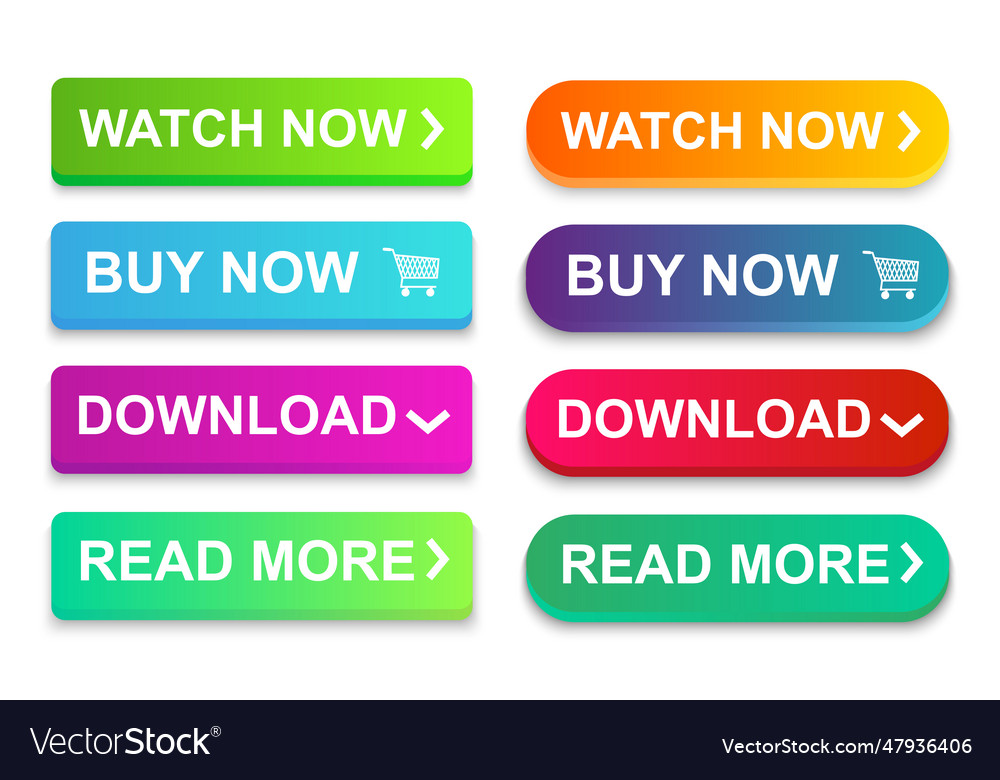 Flat modern buttons for website set icon