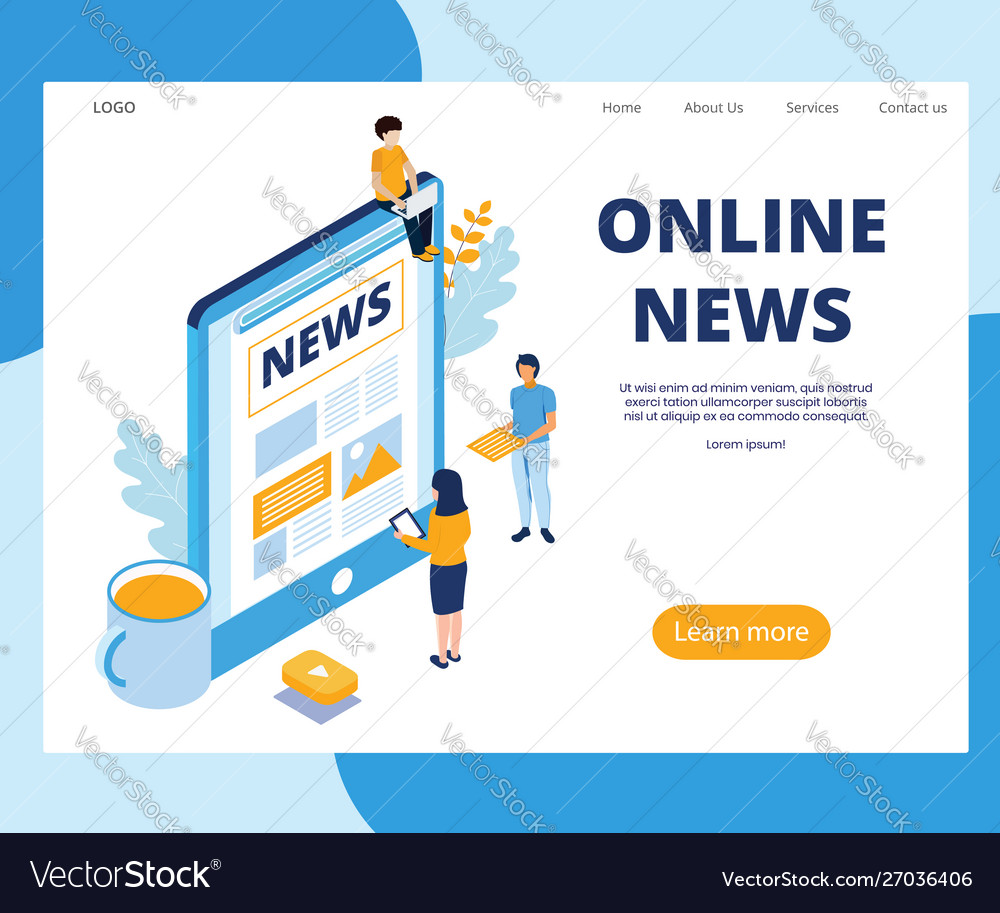 Online news isometric