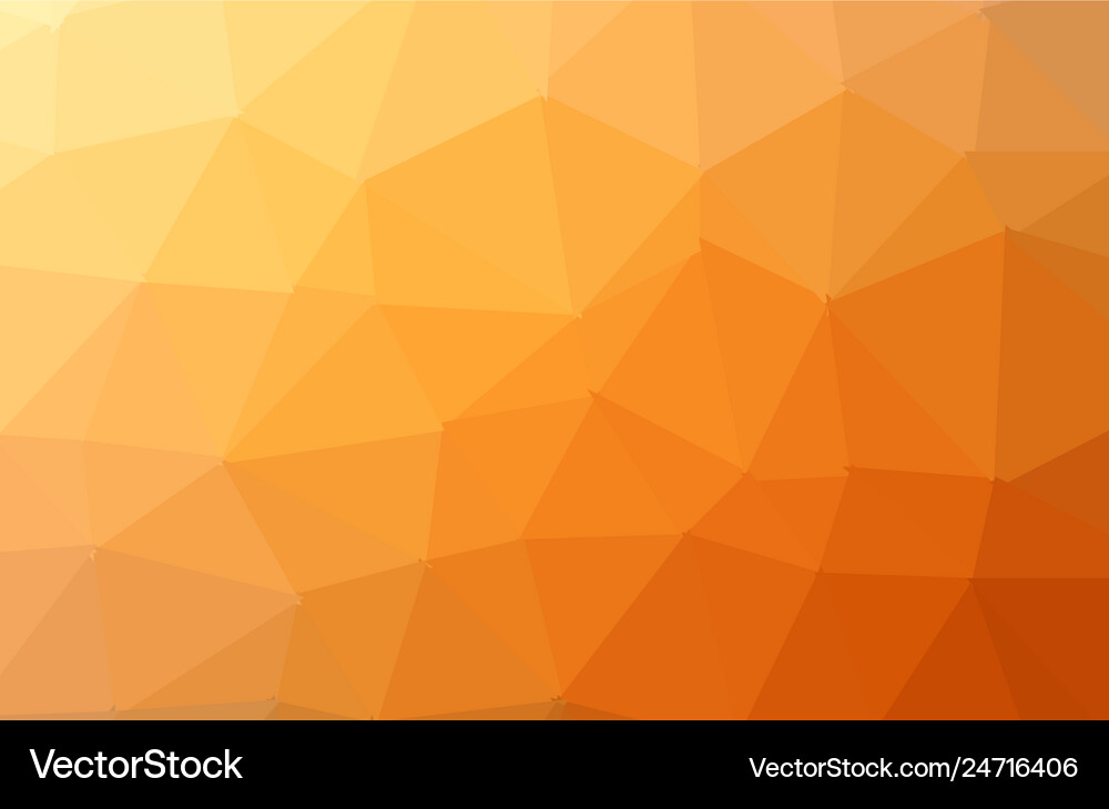 Orange abstract geometric rumpled triangular low Vector Image