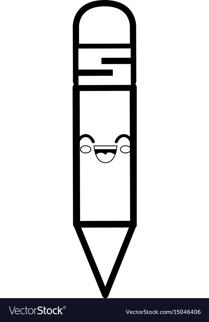 Pencil cartoon smiley