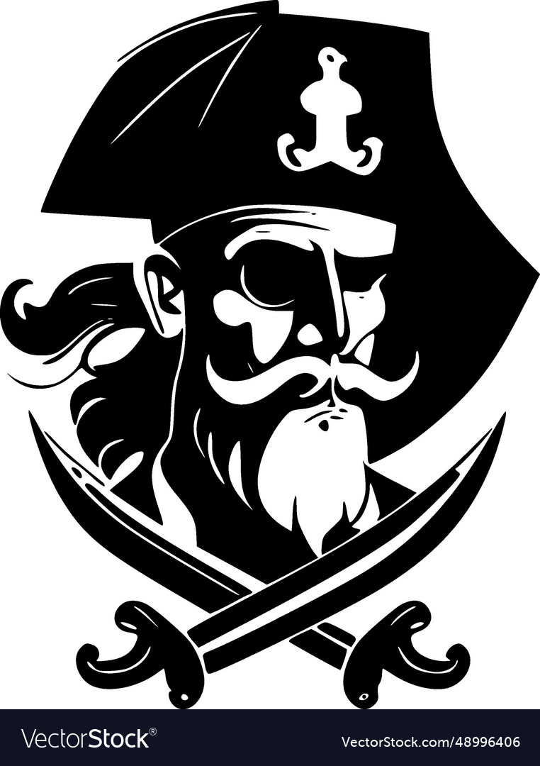 Pirate - minimalist and simple silhouette Vector Image