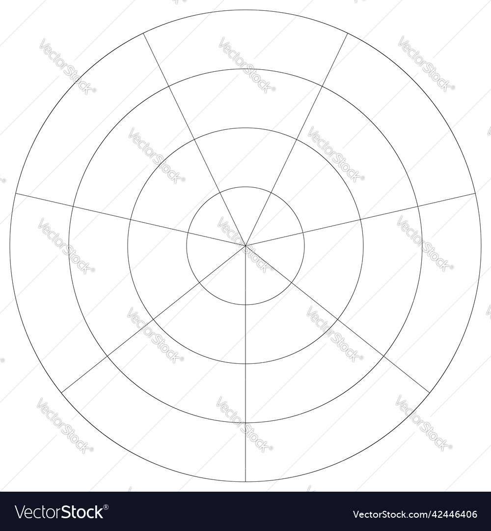 Polar kreisförmiges Gitternetz Piste Diagrammelement