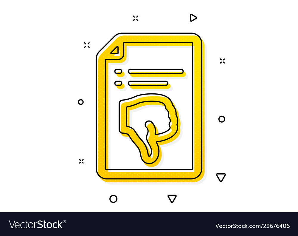 Reject file icon decline document sign