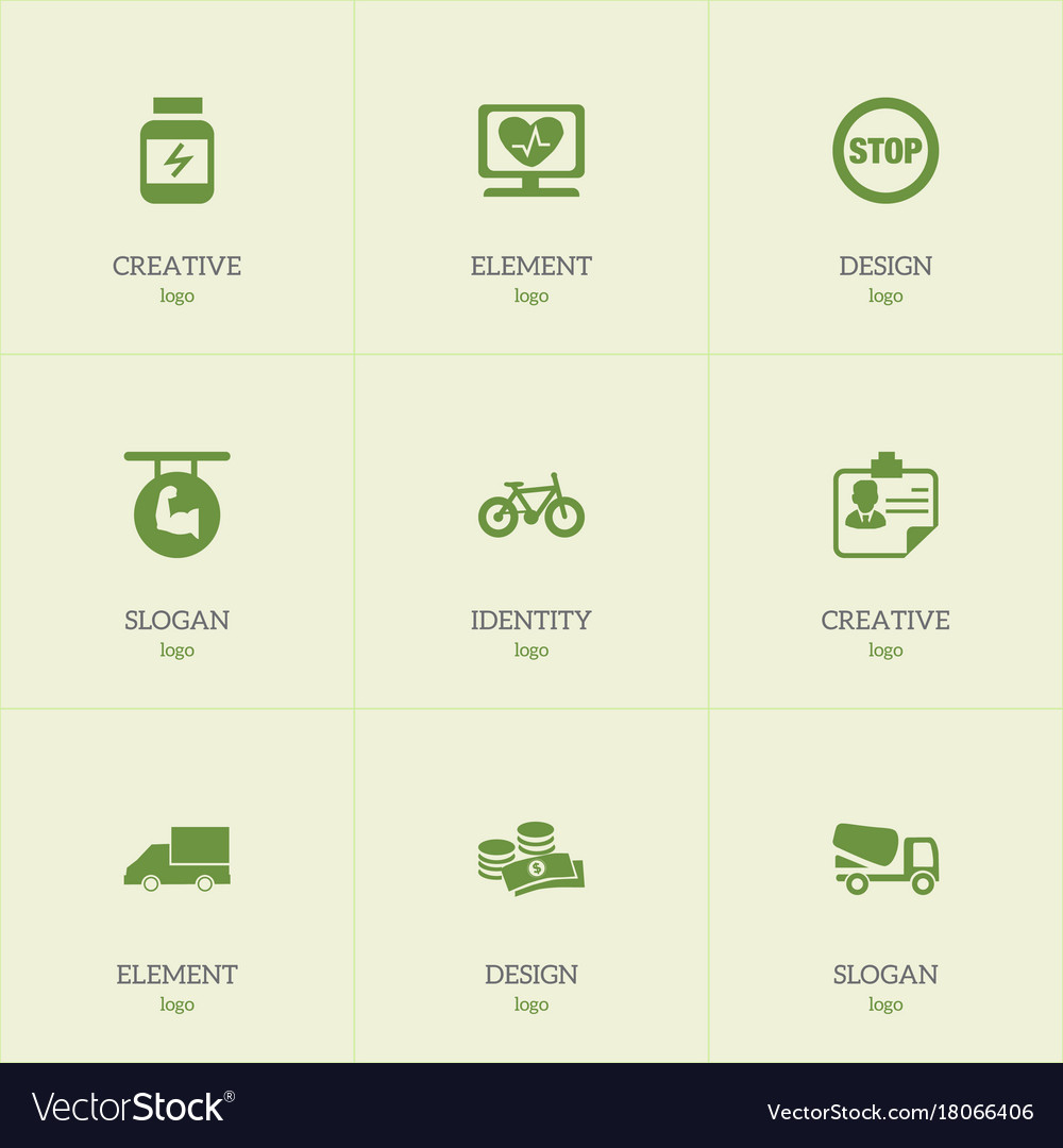 Set of 9 editable complex icons includes symbols