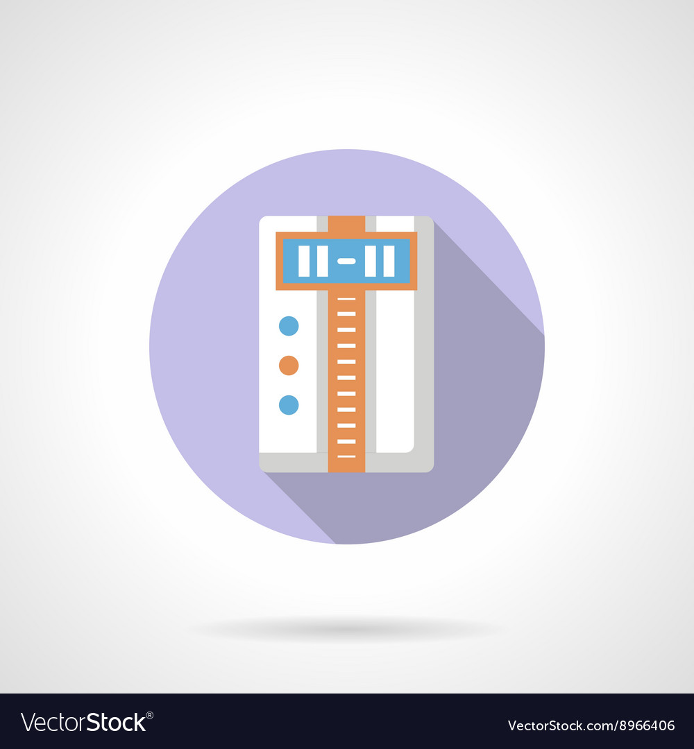 Temperature controller flat round icon
