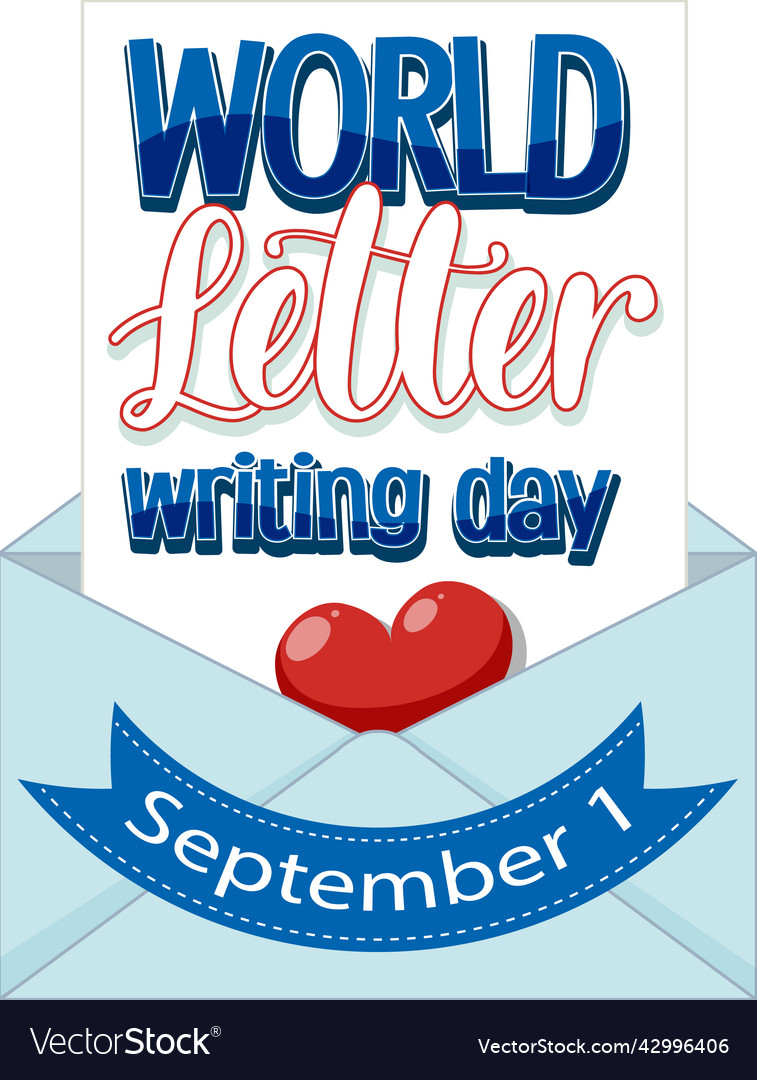 World letter writing day banner design