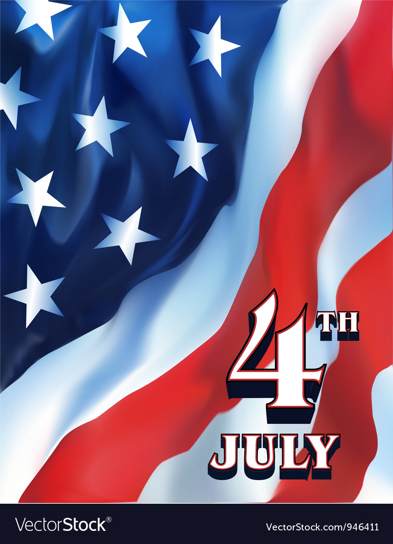 4th july flag Royalty Free Vector Image - VectorStock