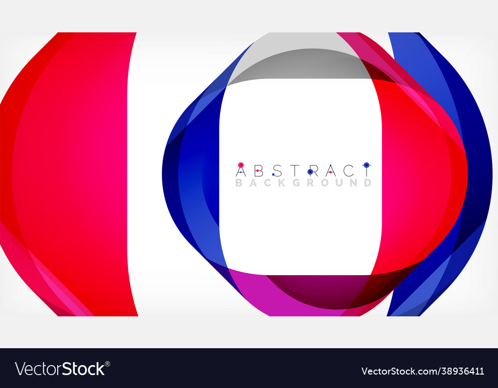 Abstract square shape with overlapping waves