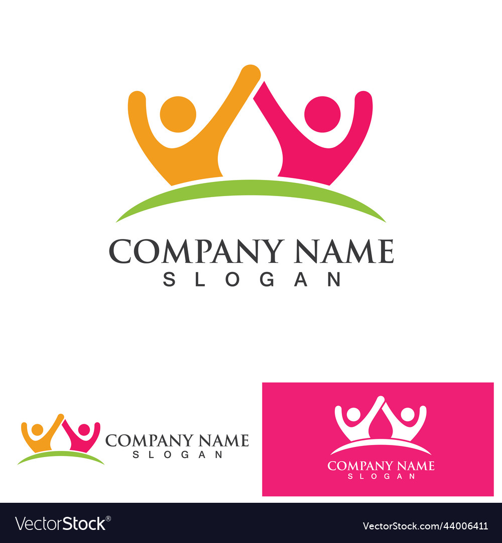 Community logo design template for teams Vector Image