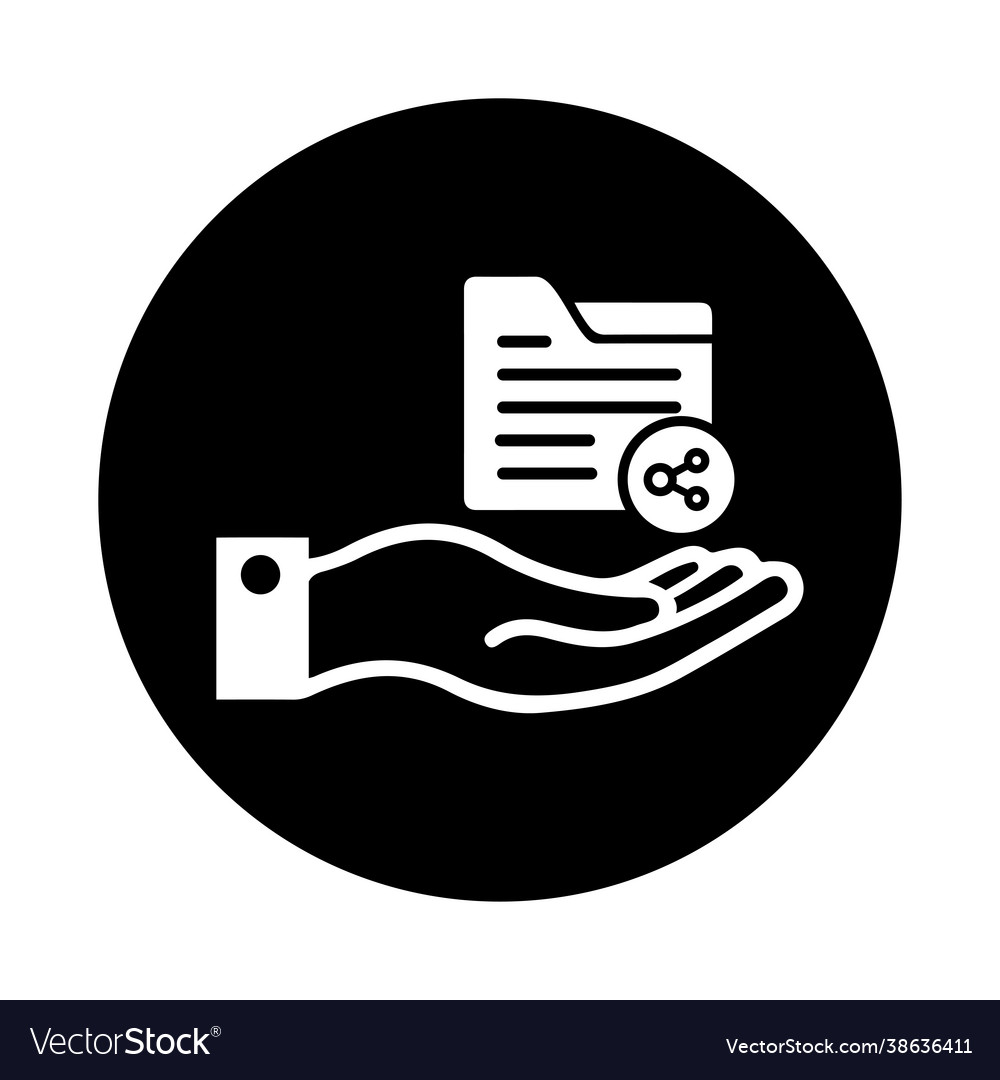 Data file share icon black graphics