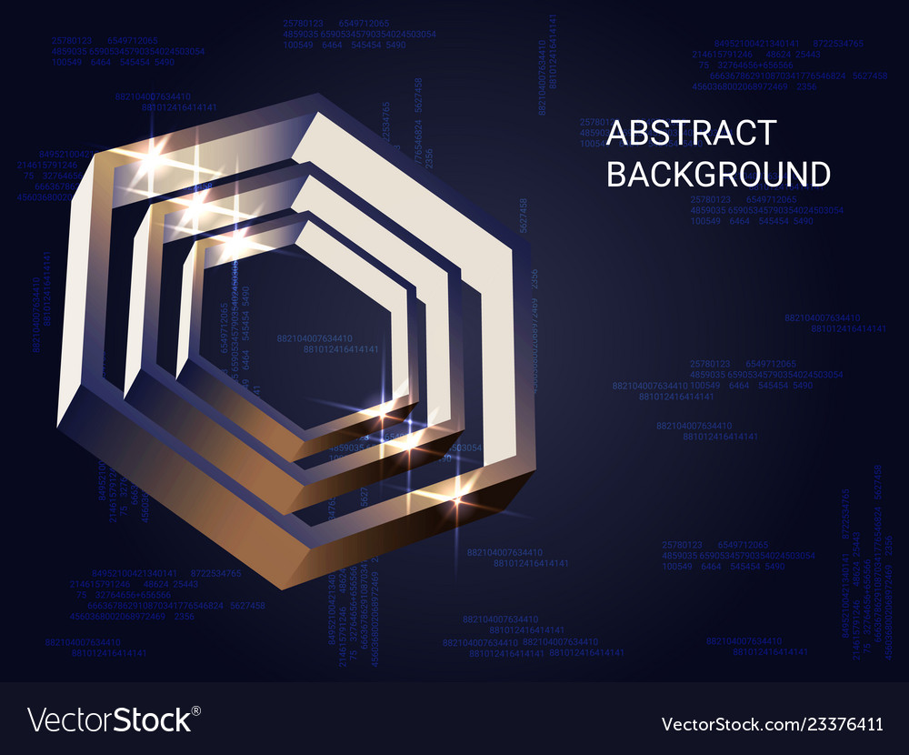 Geometric polygons sparkle on the background Vector Image Geometric polygons sparkle on the background