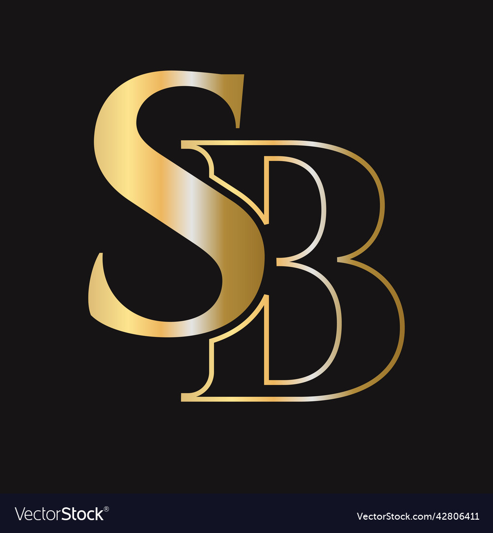 Initial letter sb bs logo design template