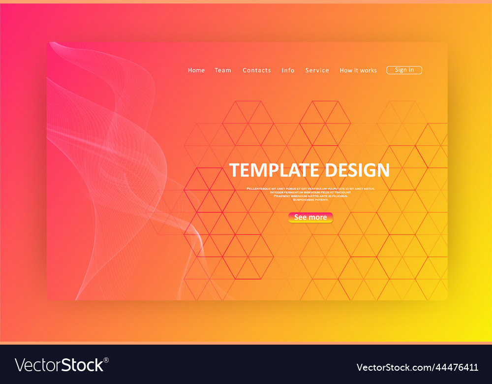 Landing page for a website Vector Image Landing page for a website