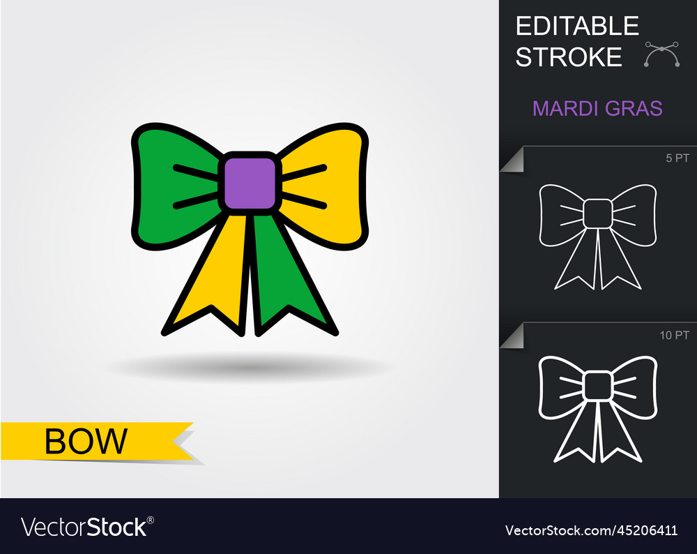 mardi gras bow bubble