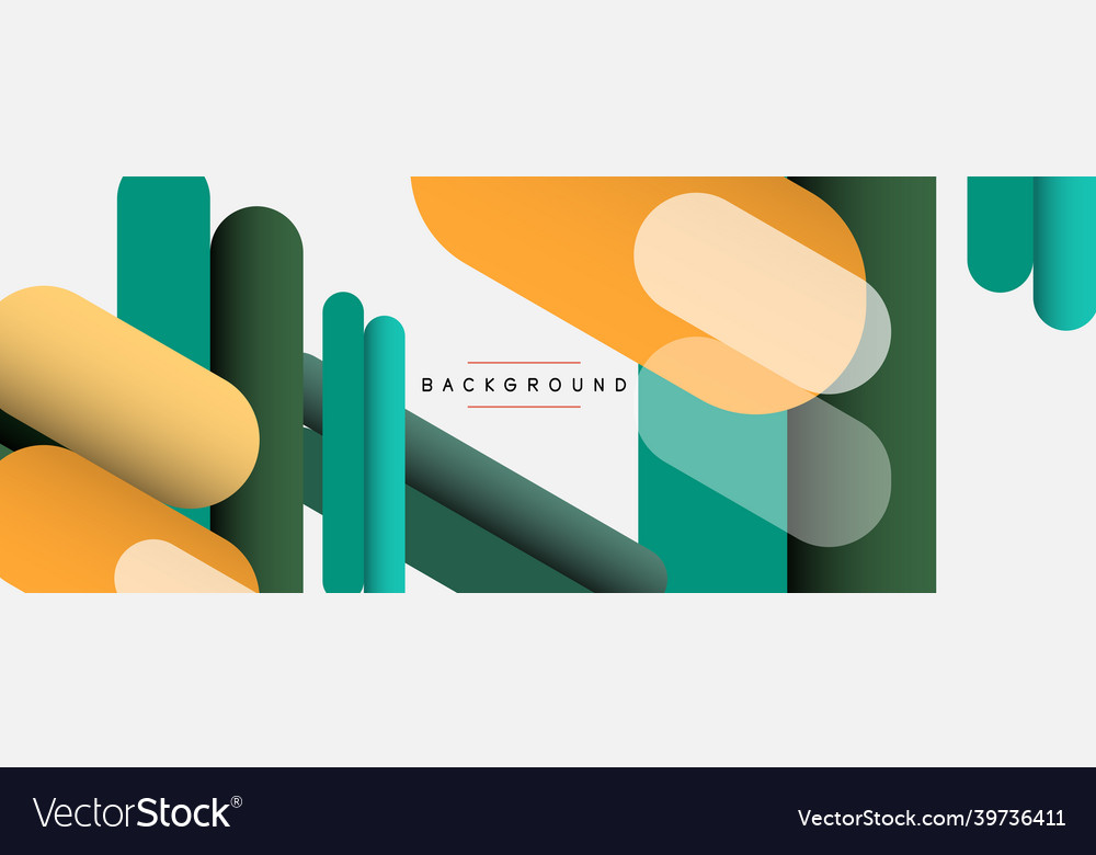 Overlapping round shapes and lines background