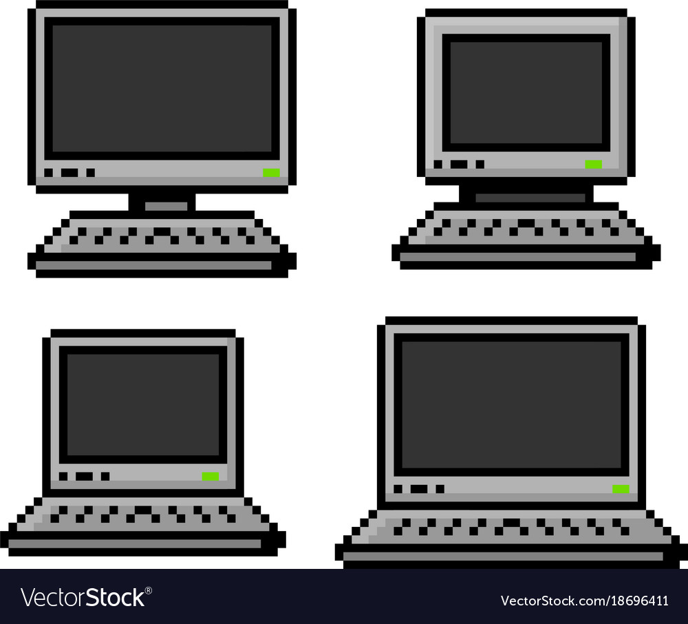Pixelated Computer Set