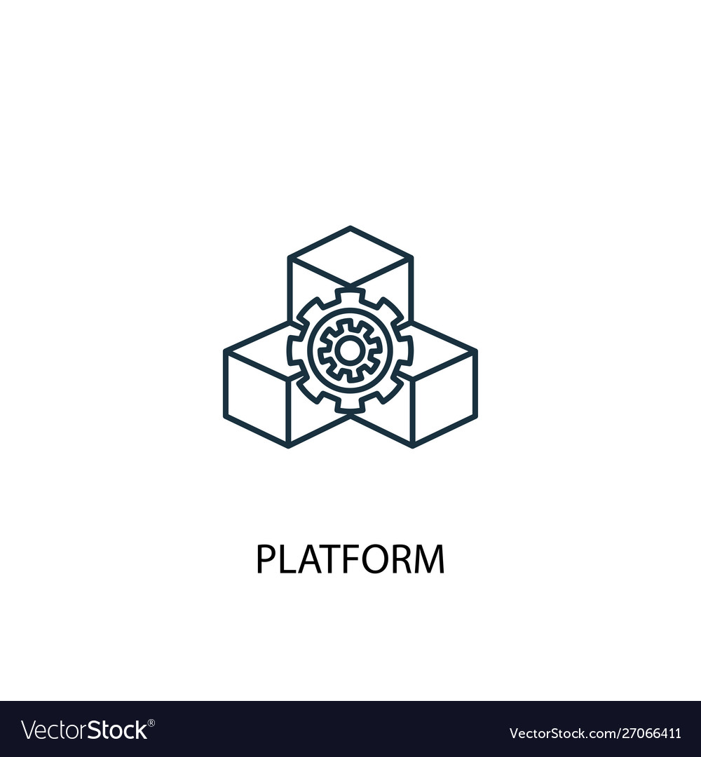 Platform concept line icon simple element