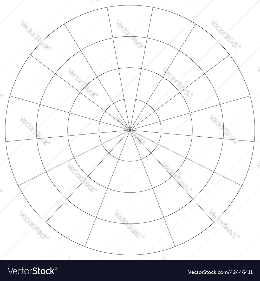Polar kreisförmiges Gitternetz Piste Diagrammelement Vector Image Polar kreisförmiges Gitternetz Piste Diagrammelement