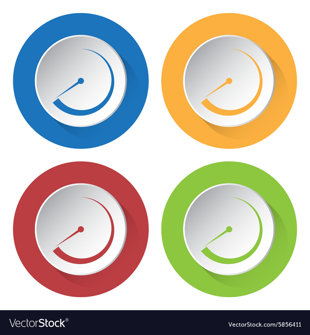 Set of four icons - dial symbol