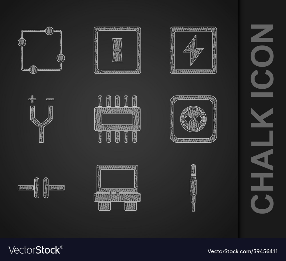 Set processor with microcircuits cpu fuse audio vector image Set processor with microcircuits cpu fuse audio