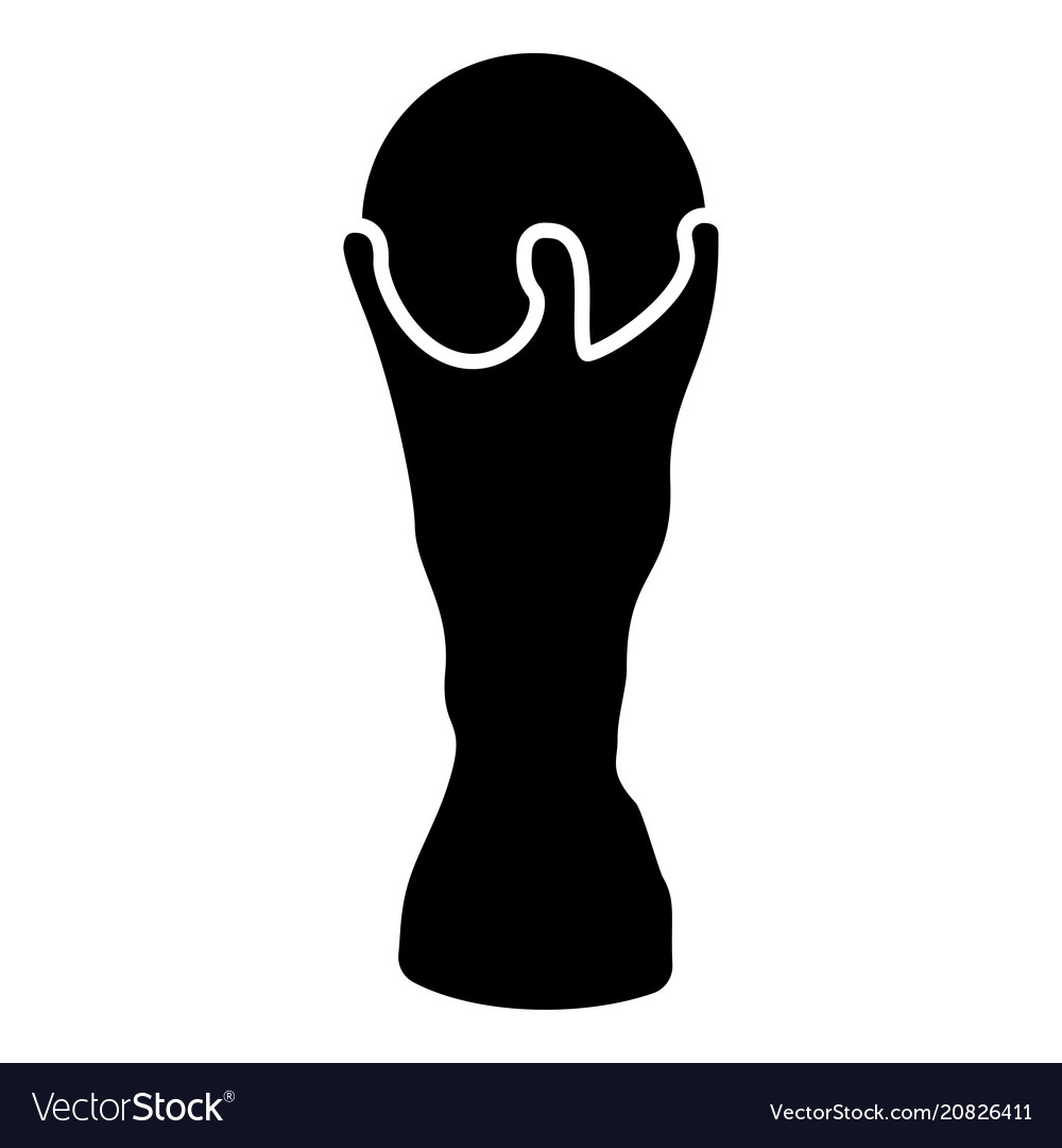 Soccer cup icon black color flat style simple Vector Image