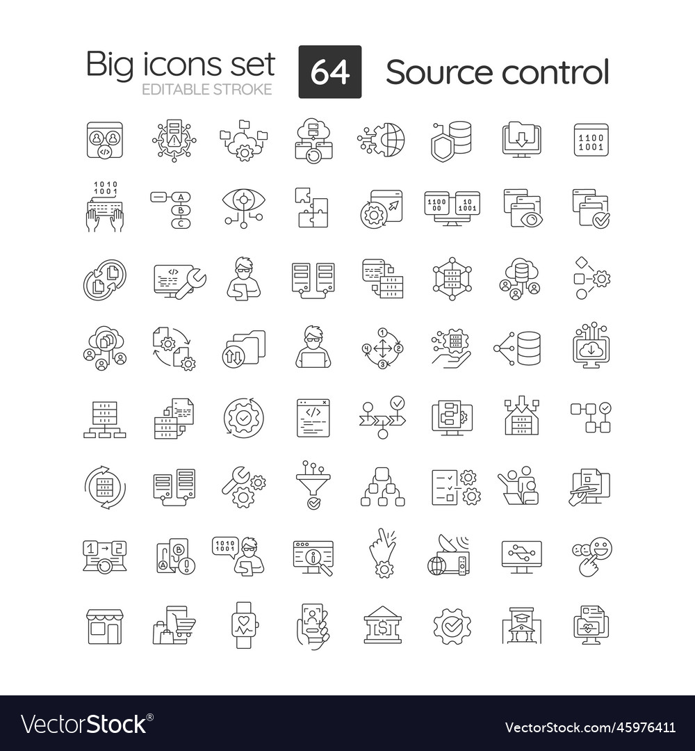 Source Control Icons - Linear Set