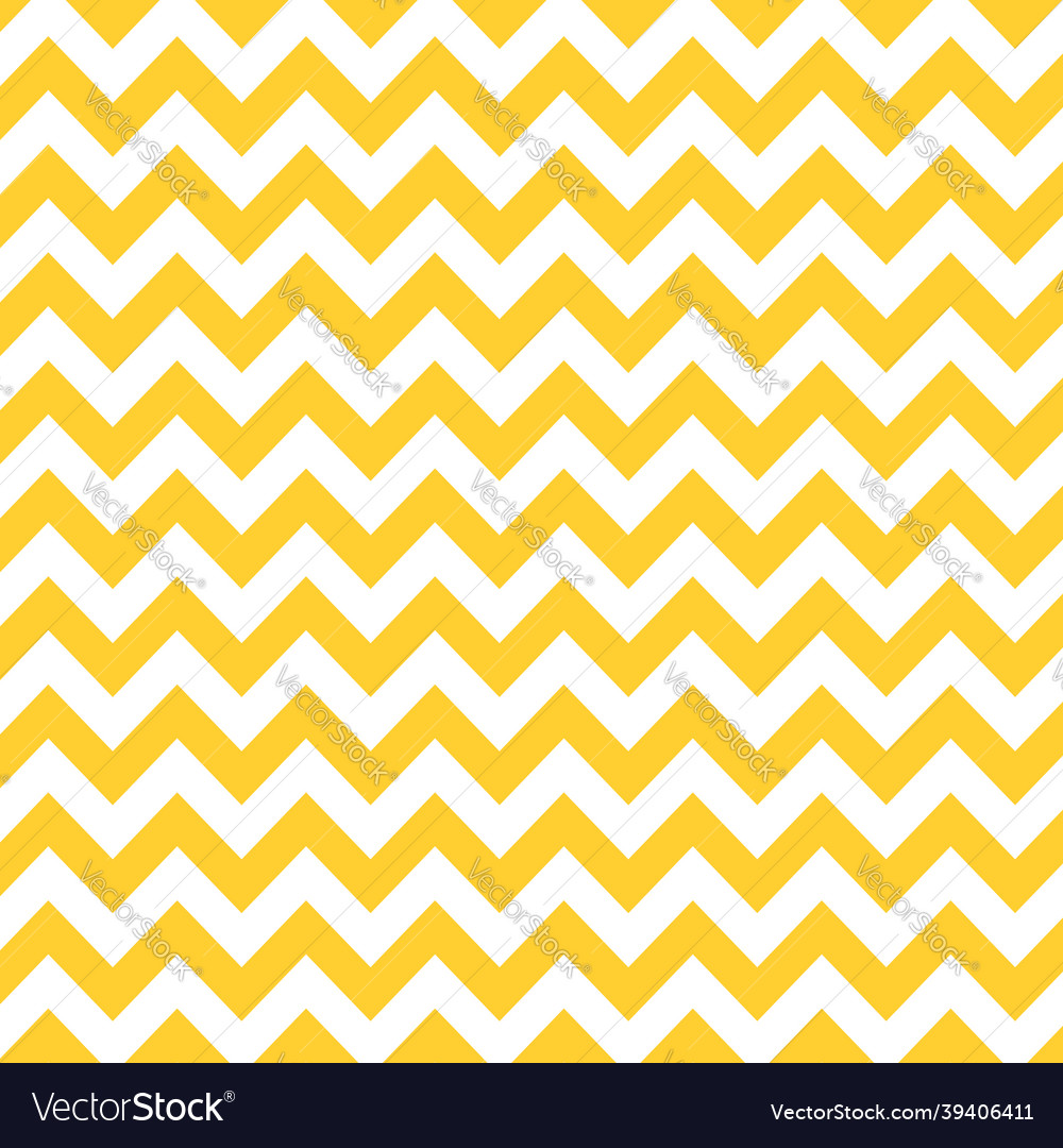 Yellow zigzag pattern with white background vector image Yellow zigzag pattern with white background