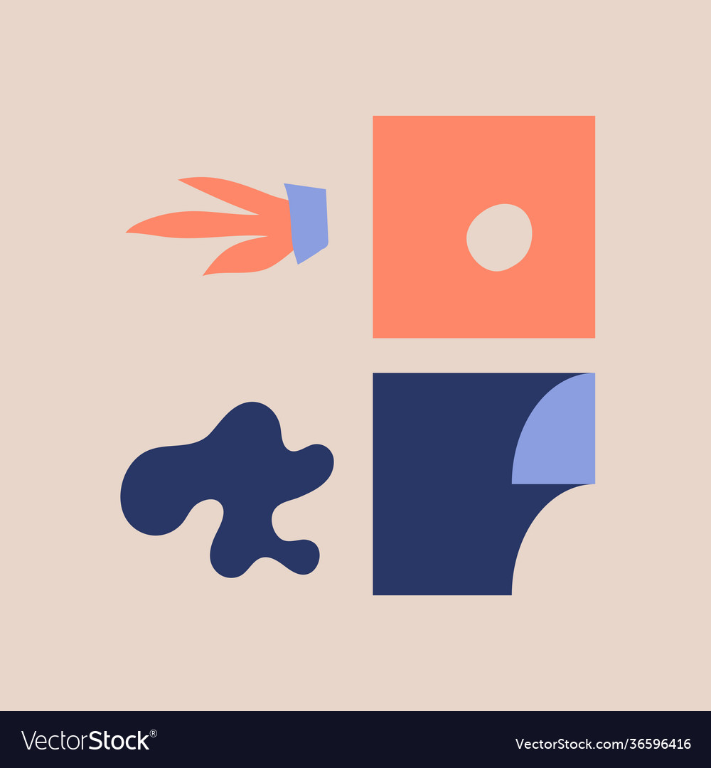 Abstract pattern design with simple shapes vector image Abstract pattern design with simple shapes