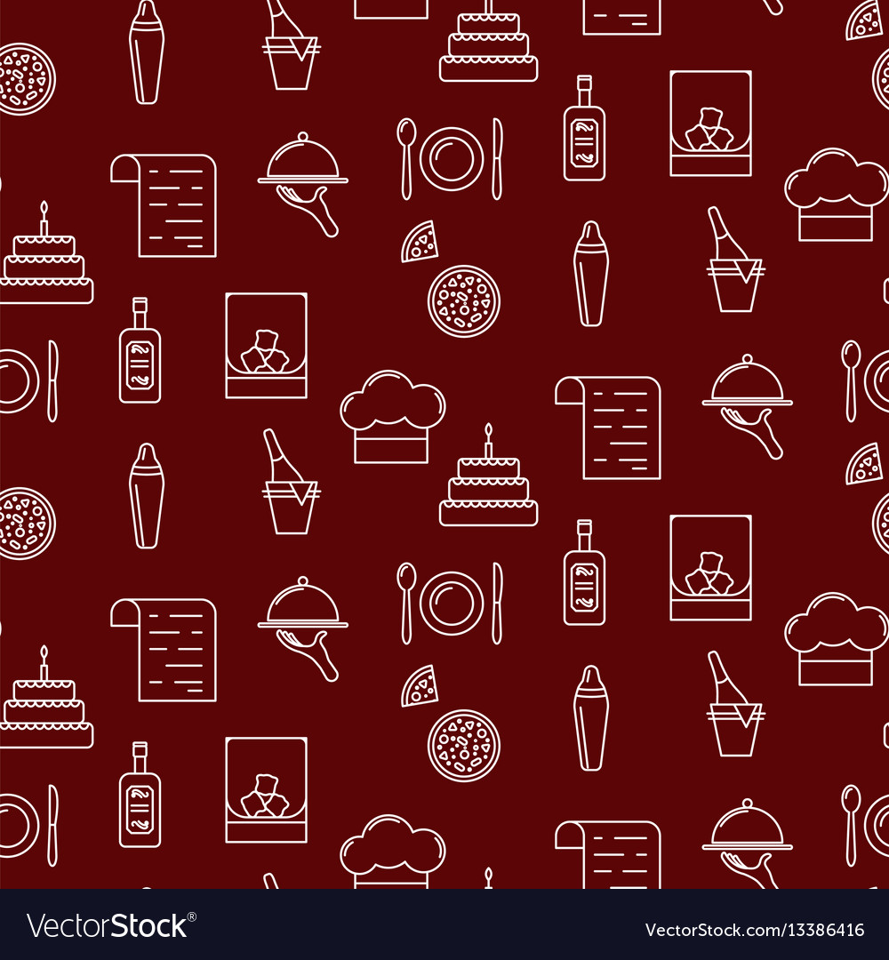 Bar line icon seamless red pattern