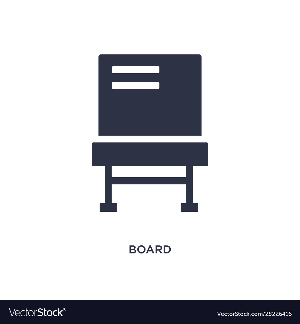 Board icon on white background simple element vector image Board icon on white background simple element
