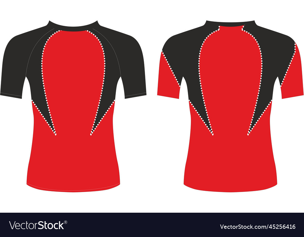Compression rash guard design template