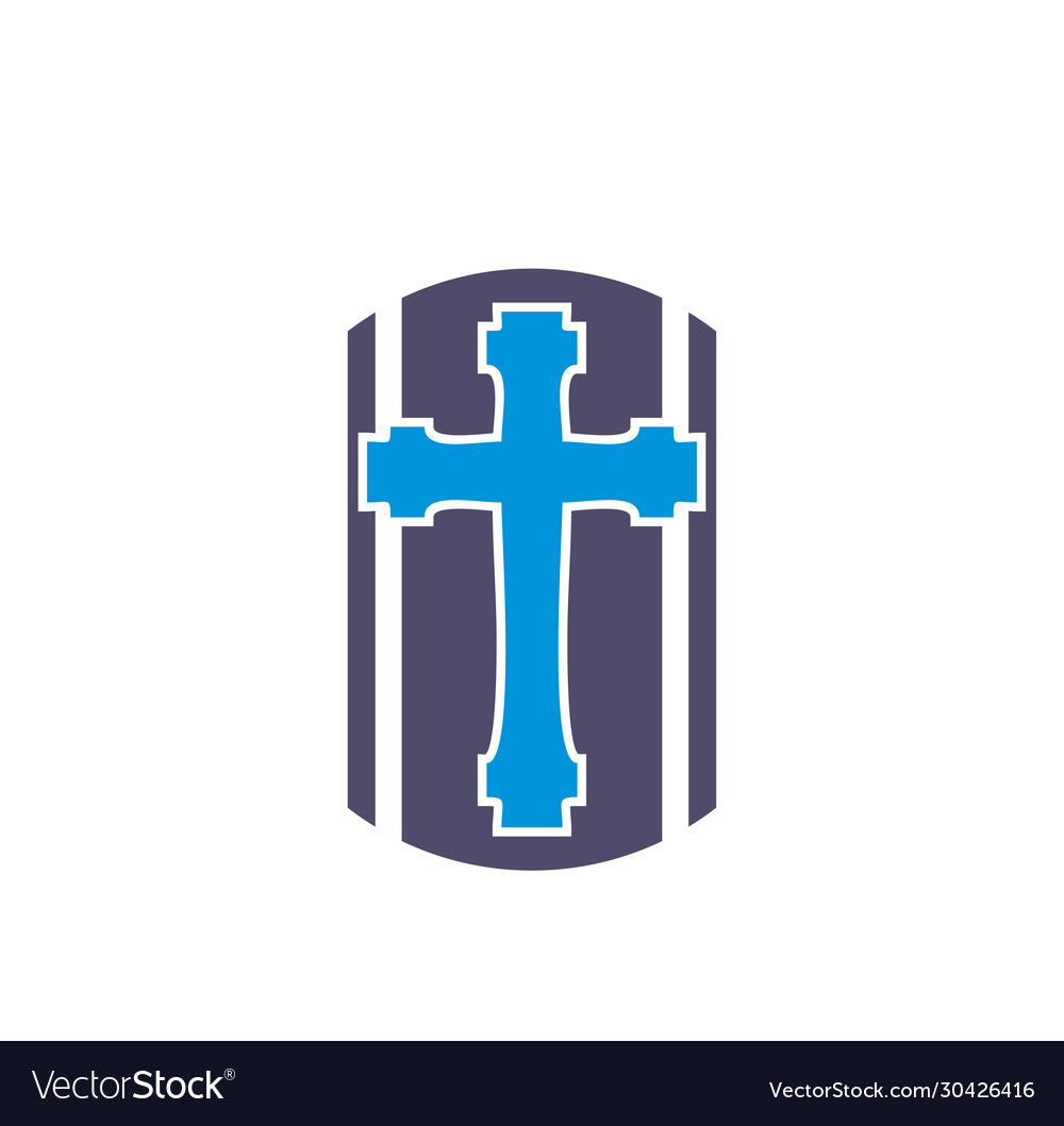 Cross icon on background for graphic and web Vector Image Cross icon on background for graphic and web